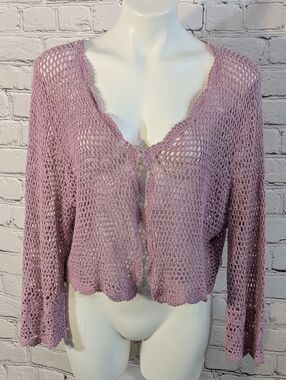 RQT Lavender Knit Cardigan